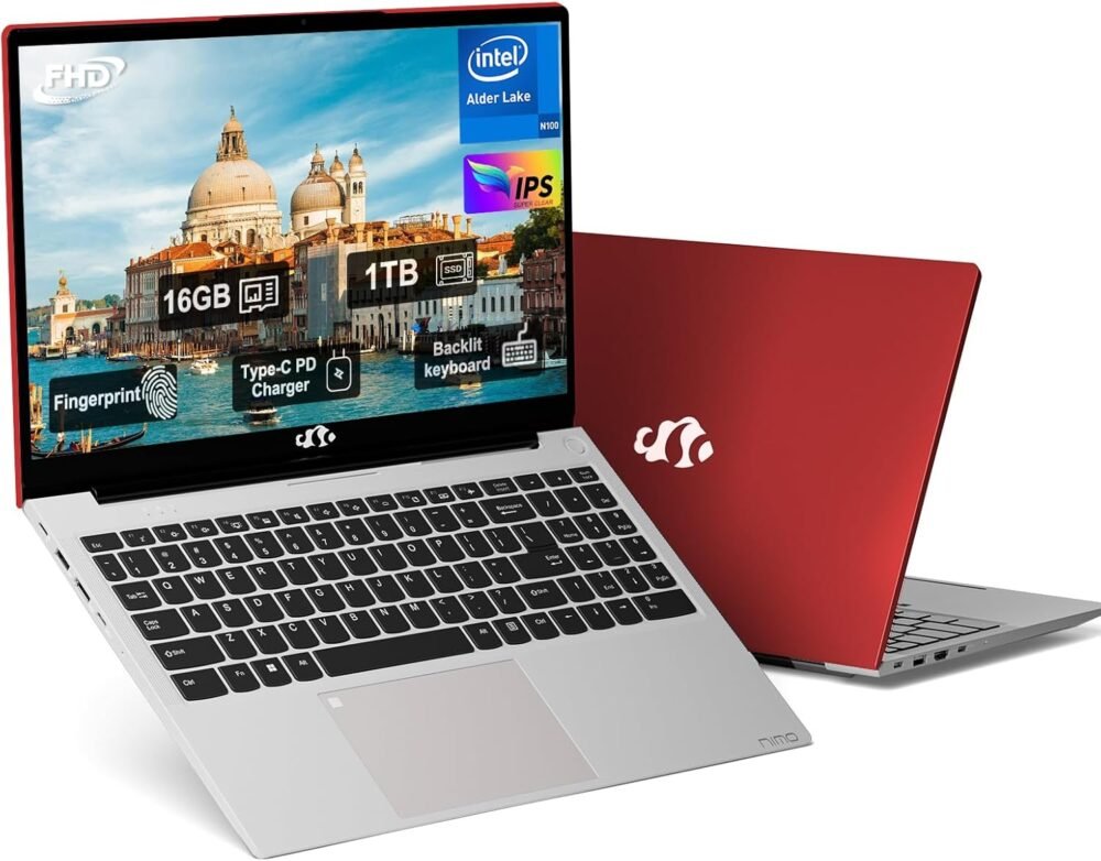 15.6" IPS FHD-Laptop, 16GB RAM 1TB SSD Intel 12 Gen 4 Core N100 (Beat to i3 1115G4 Up to 3.4GHz) Computer, Laptops with Backlit Keyboard Fingerprint laptops for Student and Home WiFi 6 BT 5.2 - Image 2