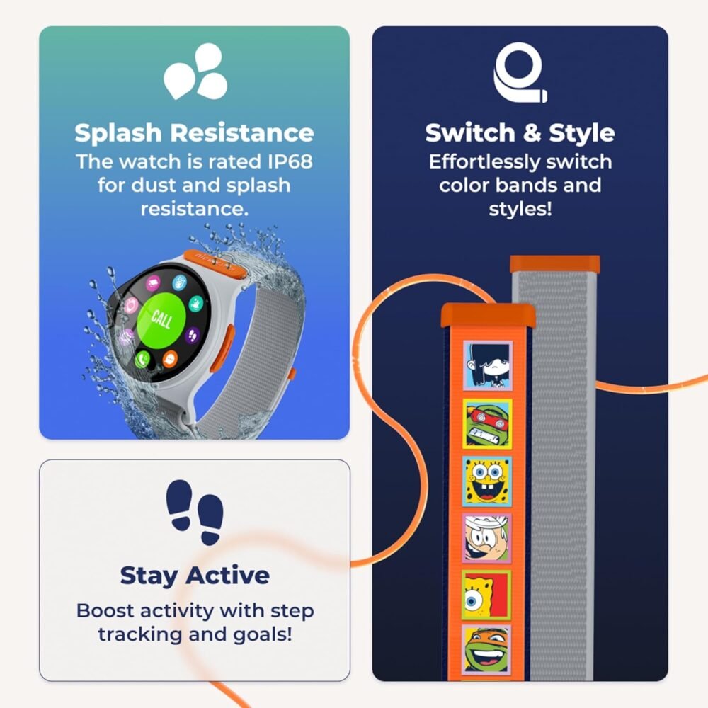 Kids Smart Watch with GPS Tracker, SOS, & Parental Controls Smartwatch, Kid Phone Call and Text, Boys & Girls, 4G Smart Watch for Kids Requires Data Plan-First Month Free - Image 7