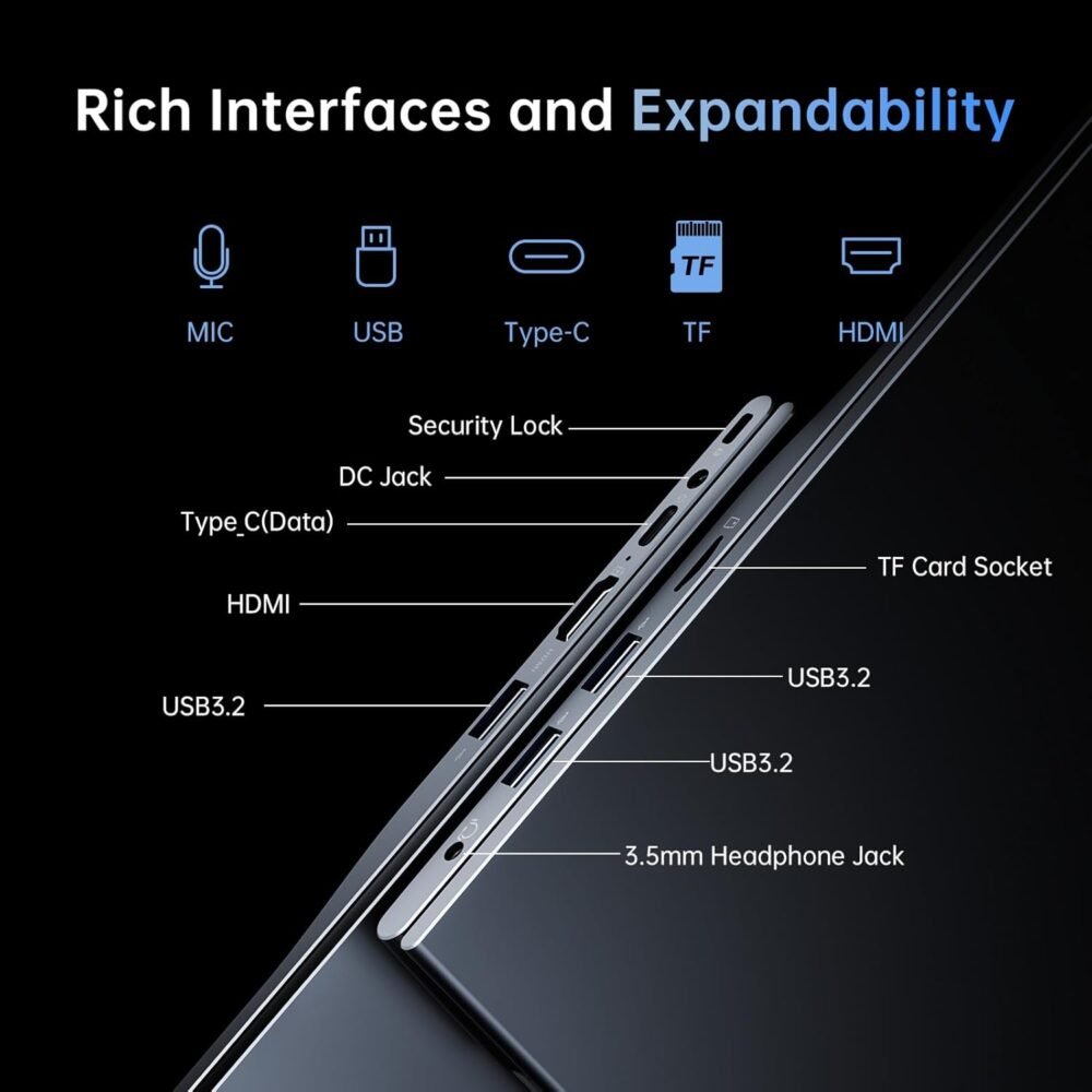 2025 Laptop, Laptop Computer with Intel Quad-Core Processor(Up to 3.6GHz), 16GB DDR4 512GB SSD Windows 11 Laptop, 15.6" IPS 1080P, USB3.2 - Image 6