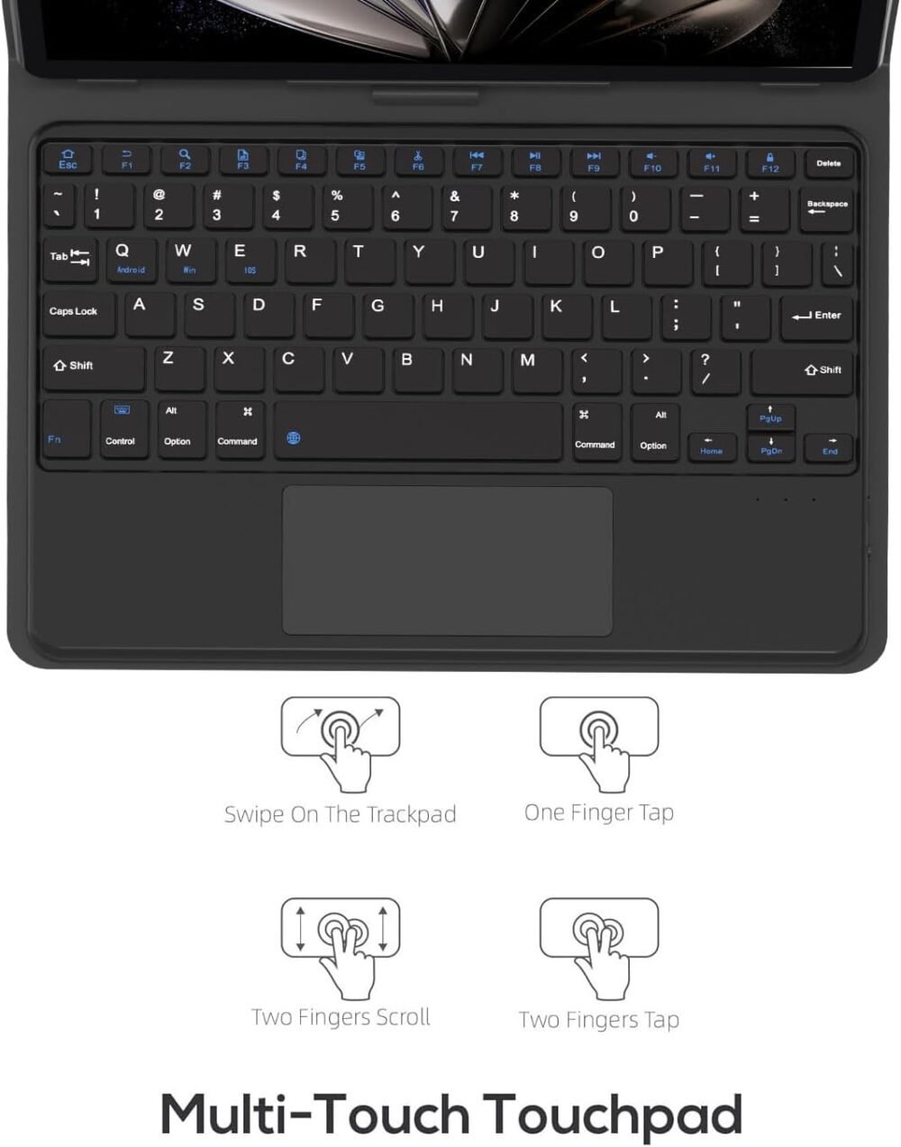 Tablet Android Tablets 64GB+10(4+6 Expand)GB 512GB Expandable, Octa-Core Tablet with WiFi, 8000mAh Battery, 10.1 inch Tablet with 800MP Camera, Tablet with Keyboard Case, Stylus, Bluetooth (Black) - Image 8