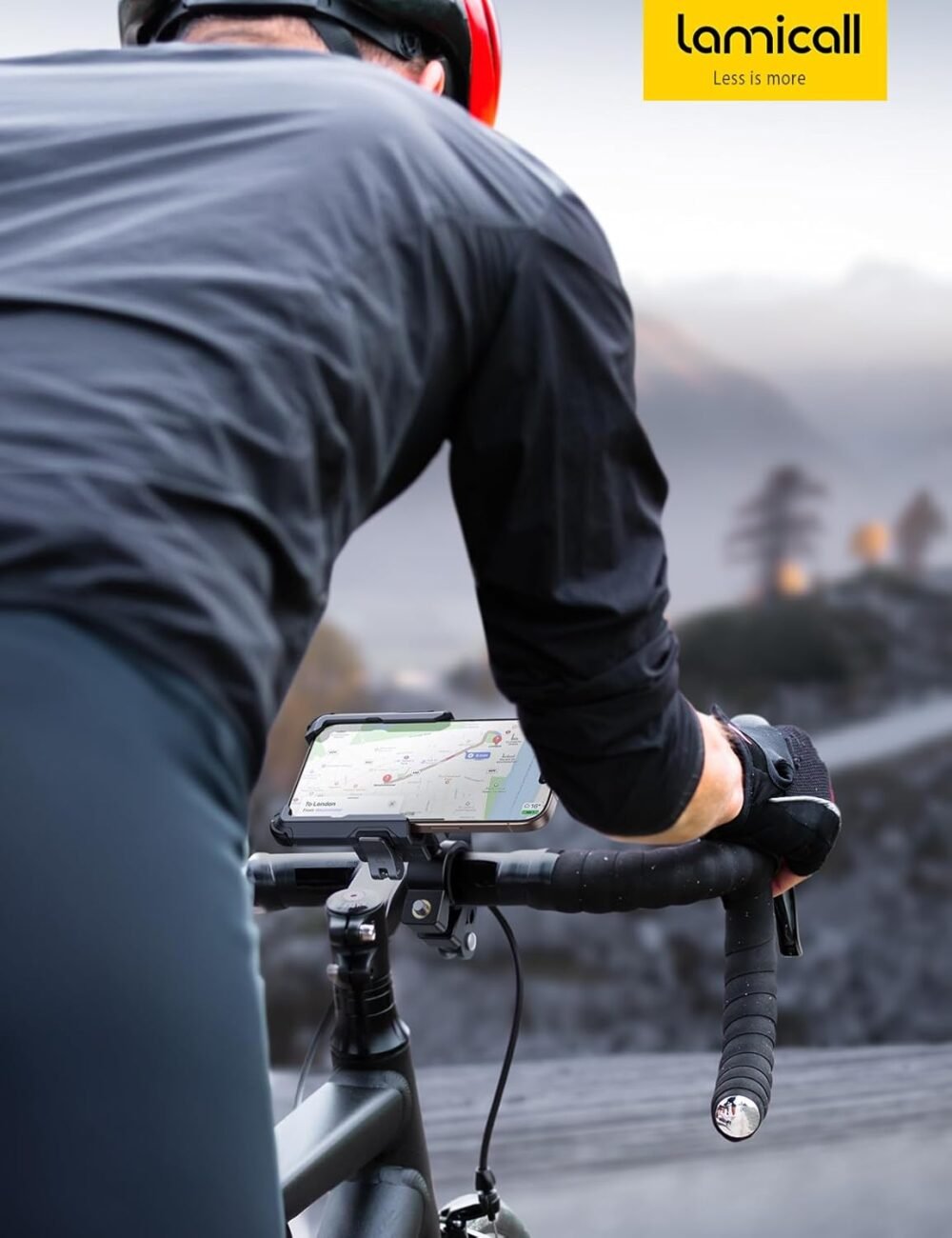 Lamicall Motorcycle Bike Phone Mount - [No Block Camera] [1s Lock] Bike Cell Phone Holder Clamp, Bicycle Scooter Handlebar Clip, for iPhone 16 15 14 Pro Max, Galaxy S25 S24 Ultra, 4.7-7" Phones - Image 8