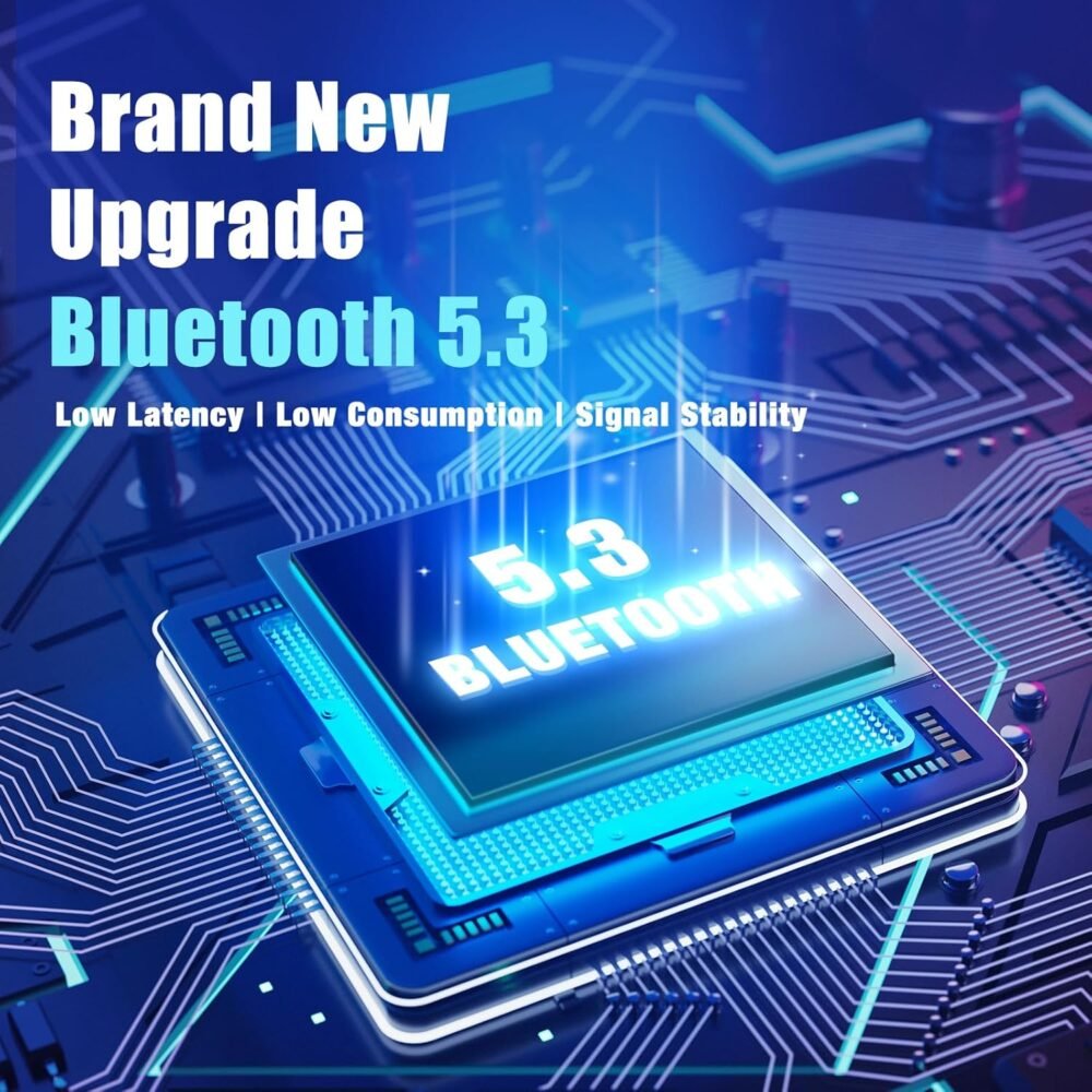 BERIBES Bluetooth Headphones Over Ear, 65H Playtime and 6 EQ Music Modes Wireless Headphones with Microphone, HiFi Stereo Foldable Lightweight Headset, Deep Bass for Home Office Cellphone PC Ect. - Image 8