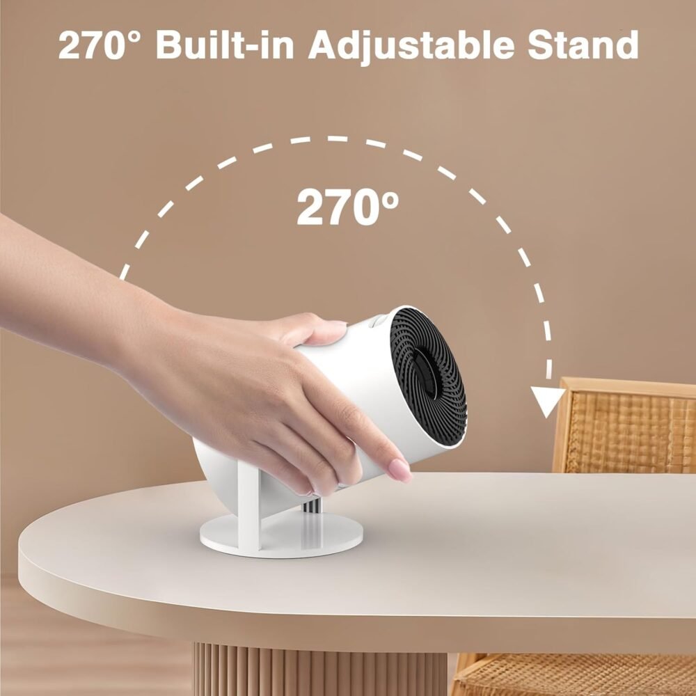 [Built-in -Apps] PANSEBA 270°Adjustable Smart Mini Projector with WiFi 6 and Bluetooth, Auto Keystone Outdoor Movie Projector, Big Screen Home Portable Projector for Phone/TV Stick/Laptop/HDMI - Image 3