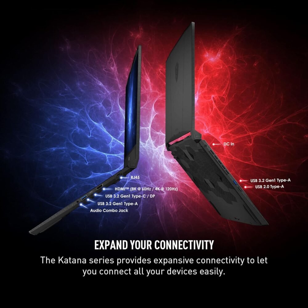 MSI Katana 15 15.6” 165Hz QHD Gaming Laptop: Intel Core i7-13620H, NVIDIA Geforce RTX 4070, 16GB DDR5, 1TB NVMe SSD, Cooler Boost 5, Win 11: Black B13VGK-2000US - Image 7