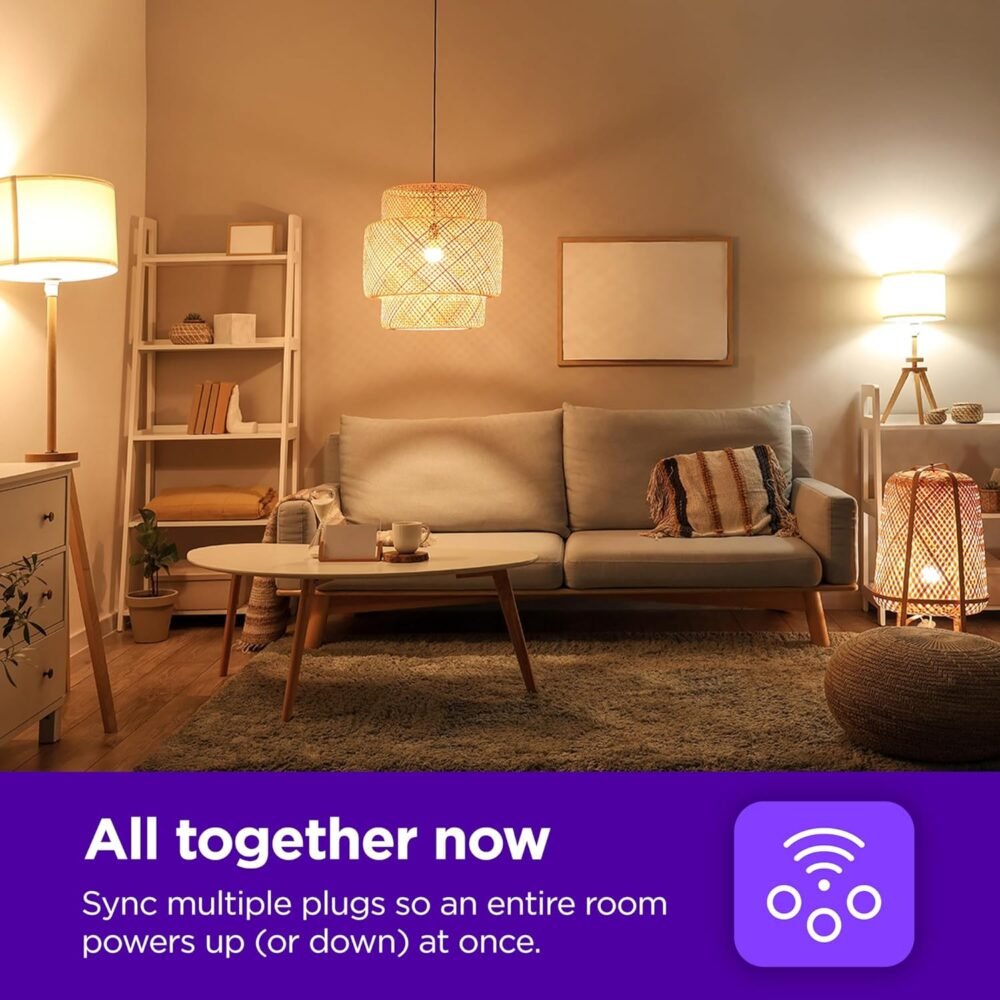 Roku Smart Home Indoor Smart Plug, 2-Pack - WiFi Smart Plugs Works with Alexa & Google Assistant, No Hub Required - Custom Scheduling Timer & Multi-Outlet Sync - Easy-to-Setup Smart Home Products - Image 6