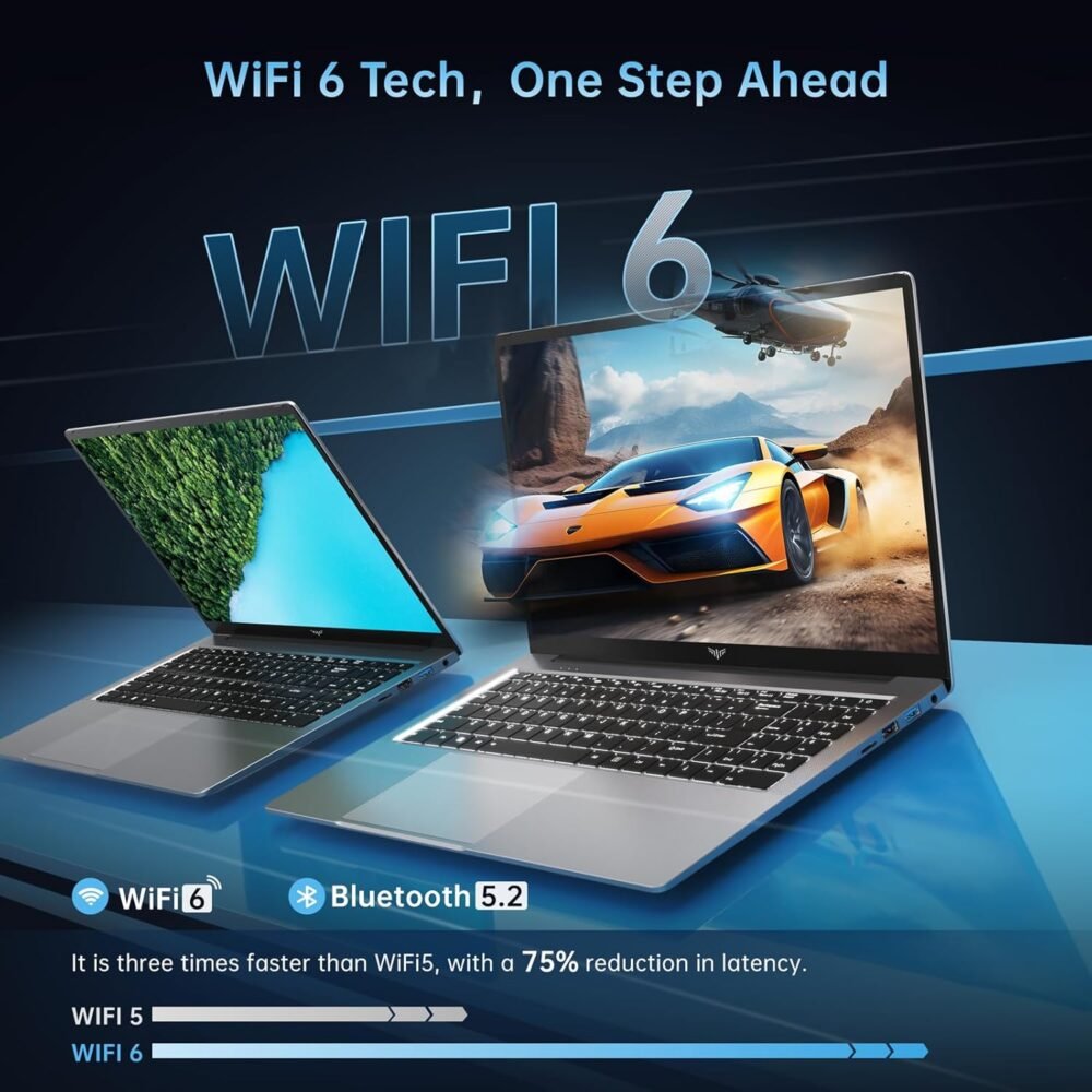 Laptop with AMD Ryzen 7 5700U Processor(Up to 4.3GHZ)，16GB DDR4 512GB SSD, WIFI 6, Bluetooth5.2, Windows 11, Backlit Keyboard,16.1" FHD IPS Display, 2025 Portable Laptops Computer for Student Office - Image 5