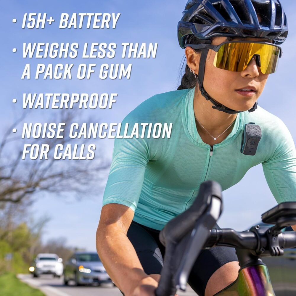 noxgear 39g Wearable Waterproof Bluetooth Speaker - Magnetic Clip-On Wireless Portable Speakers - Up to 15 Hours Battery Life - Clip Speaker with Microphone - Large Tactile Control Buttons - Image 3