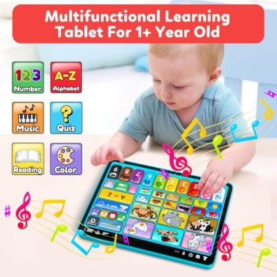 Learning Tablet for Toddlers 1-3 Trilingual Learning Toys with Music & Sound, Montessori Speech Therapy Toys for 1 Year Old Boy Girl Musical Baby Toys 12-18 Months Toddler Toys Age 1-2 2-3 Gifts - Image 3