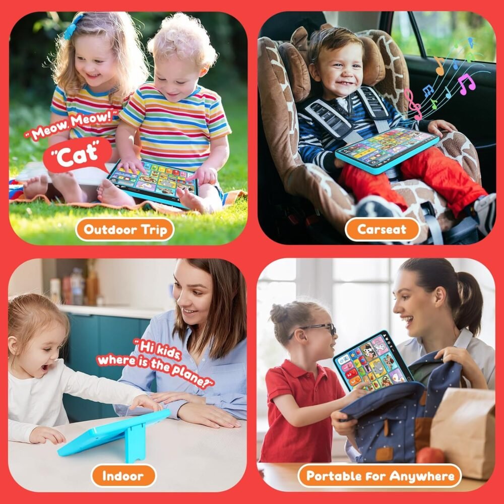 Learning Tablet for Toddlers 1-3 Trilingual Learning Toys with Music & Sound, Montessori Speech Therapy Toys for 1 Year Old Boy Girl Musical Baby Toys 12-18 Months Toddler Toys Age 1-2 2-3 Gifts - Image 5