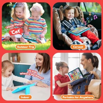 Learning Tablet for Toddlers 1-3 Trilingual Learning Toys with Music & Sound, Montessori Speech Therapy Toys for 1 Year Old Boy Girl Musical Baby Toys 12-18 Months Toddler Toys Age 1-2 2-3 Gifts - Image 5