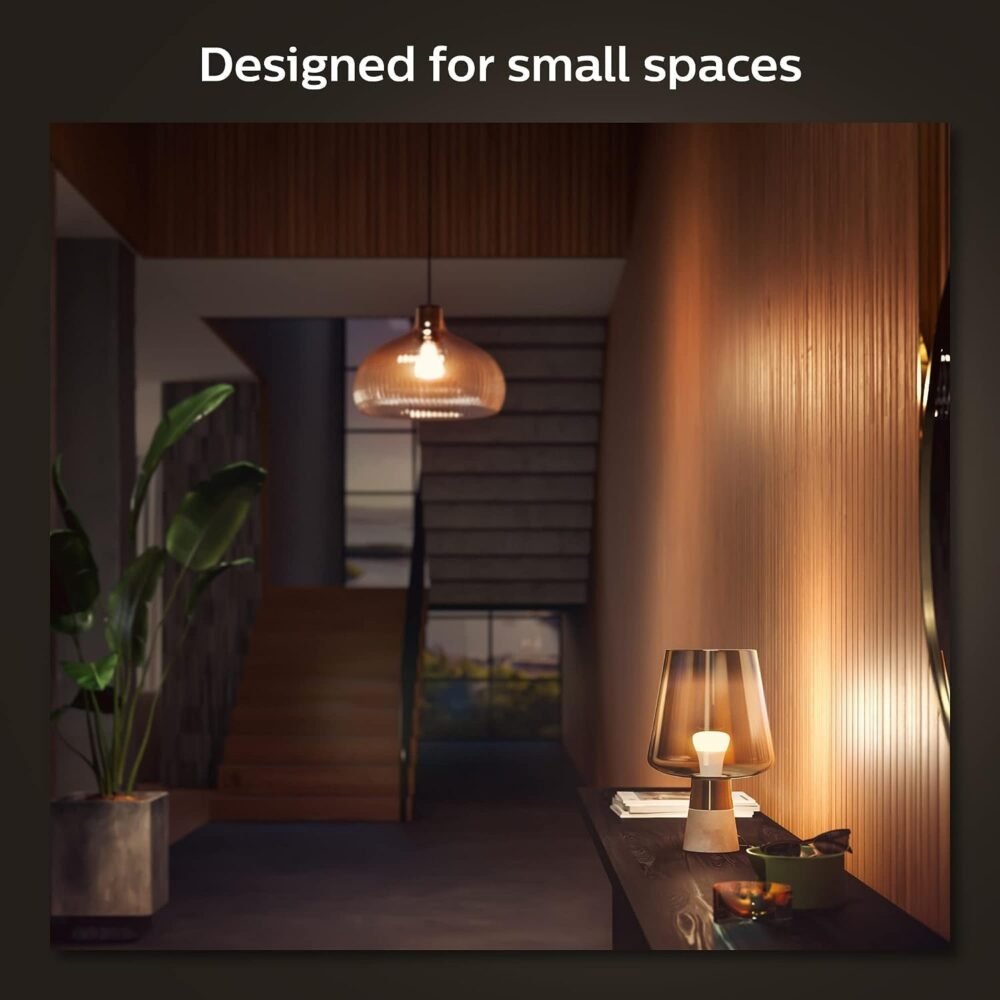 Philips Hue Smart 60W A19 LED Bulb - Soft Warm White Light - 4 Pack - 800LM - E26 - Indoor - Control with Hue App - Works with Alexa, Google Assistant and Apple Homekit - Image 6