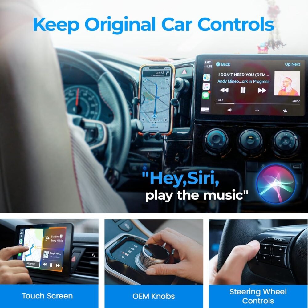 Kello Wireless CarPlay Adapter for Apple CarPlay L3 2-in-1 Apple CarPlay Compatible with iPhone iOS 10+/ Android 11+ (Black) - Image 5