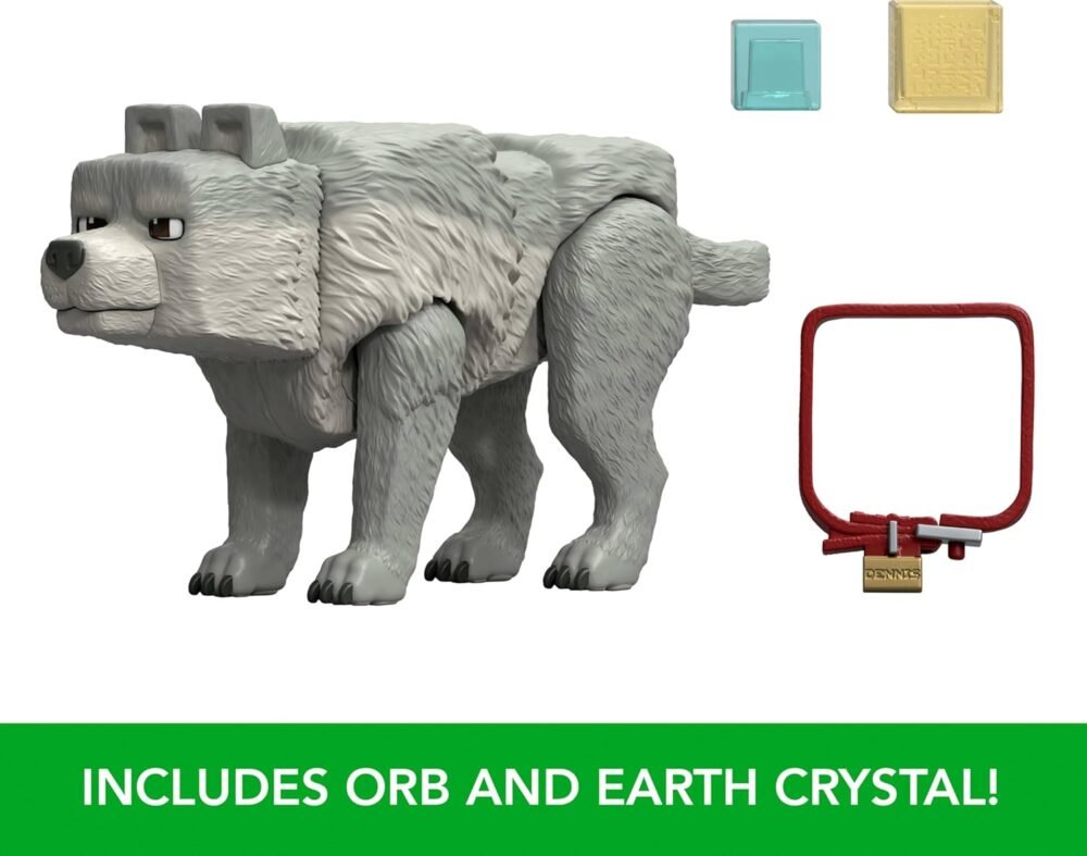 Mattel Minecraft Action Figure & Accessories Set, 3.25-inch Dennis The Wolf Posable Character Collectible Inspired by A Minecraft Movie - Image 5