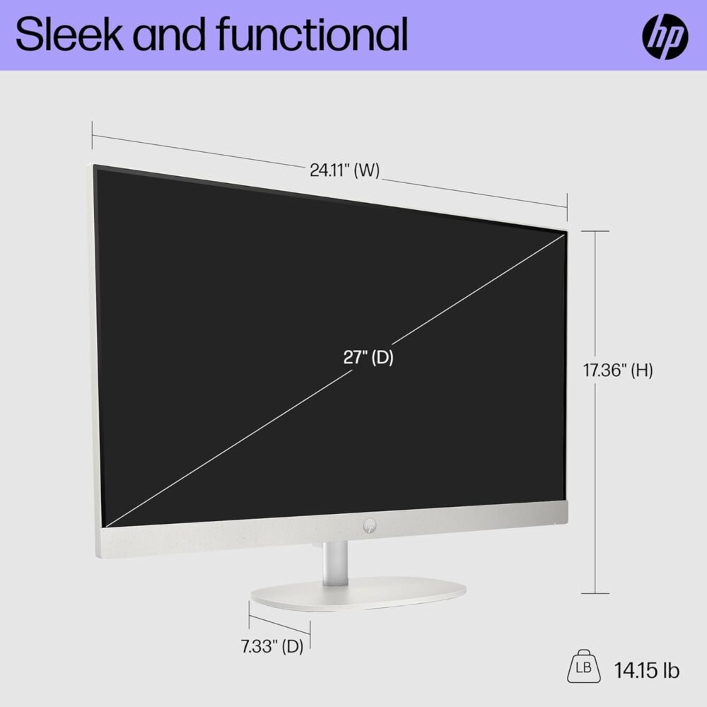 HP 27 Ultra 7 Touchscreen Business All-in-One Desktop, 27" FHD Touchscreen, Intel Core Ultra 7 155U (Beats Intel i7-1355U), 64GB DDR5 RAM, 2TB SSD, Wireless KB & Mouse, Wi-Fi 6, Windows 11 Pro - Image 5