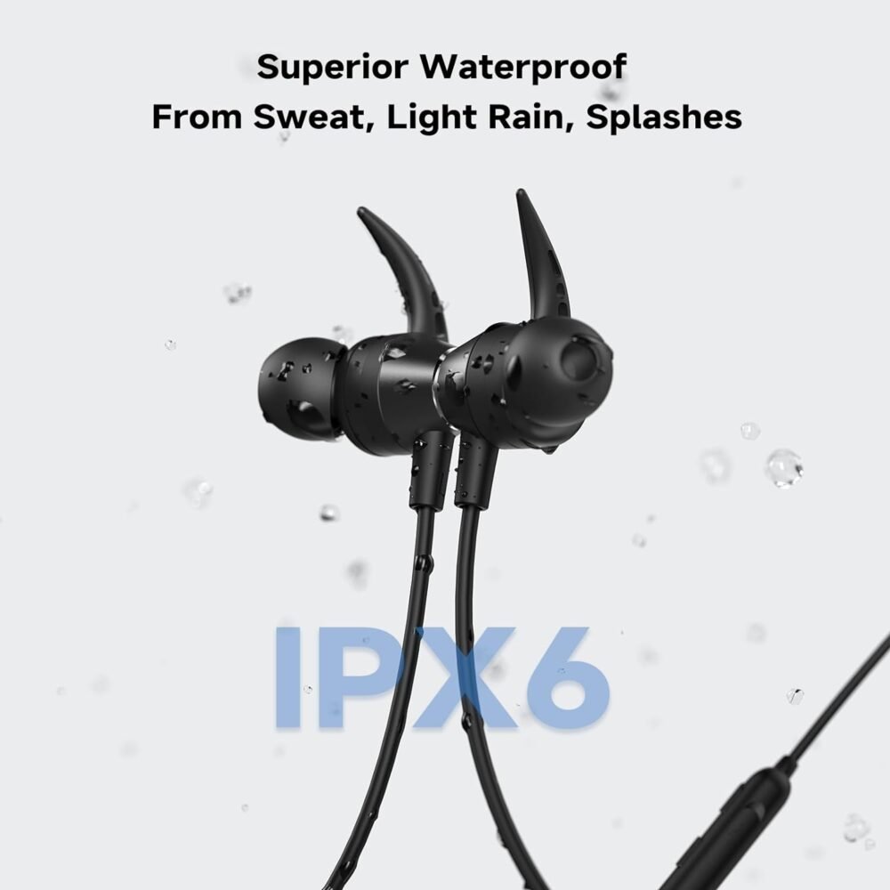 CXK Neckband Bluetooth Headphones, Bluetooth 5.3 Wireless Headphones 80Hrs Extra Long Playtime Stereo Bass in-Ear Headsets with Mic, IPX6 Waterproof Earbuds, Neckband Earphones for Sport, Business - Image 7