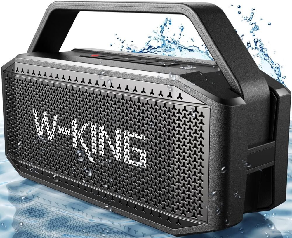 W-KING Portable Speakers Bluetooth Wireless Loud, 100W Max Waterproof Outdoor Bluetooth Speaker Big Party Large Boombox Subwoofer*2, 60W Exlarge All-Round Bass Passive Radiator/40H/PowerBank/TF/AUX/EQ - Image 9