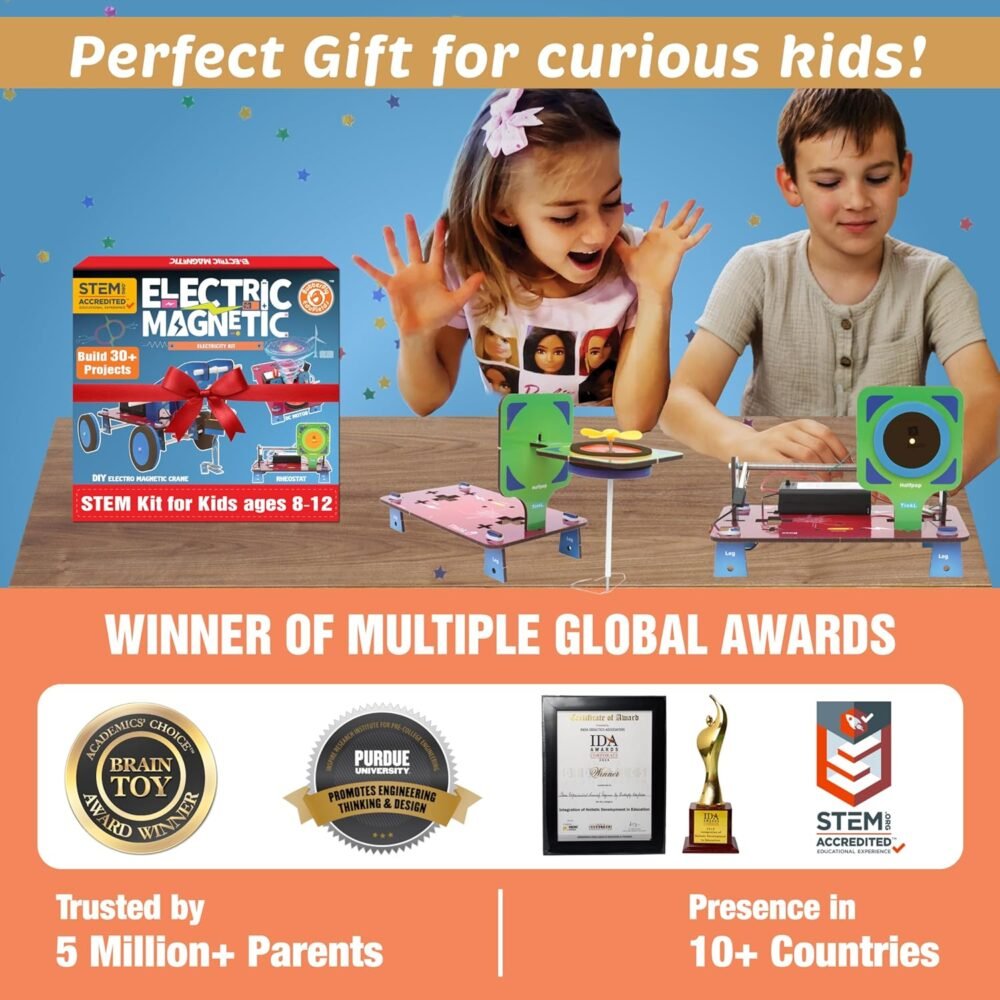 Butterfly Edufields 30in1 STEM Kits for Kids Age 8-10-12 | STEM Toys for Ages 8-13 | Electricity & Magnetism | Science Project Kit for Boys & Girls Aged 8-10-12-14 | Best Educational Birthday Gift - Image 6