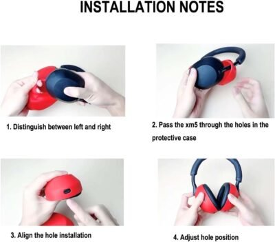 Silicone Skin Cover Compatible with Sony WH-1000XM5 Wireless Headphones, Scratch Protection Case for Sony XM5, Ear Cups Case Cover, Headset Speakers Protector - Image 7