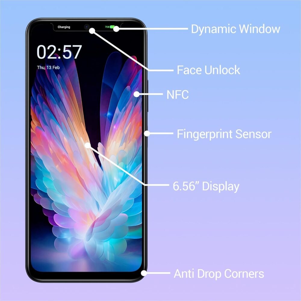 Bolt 10 | Dual SIM | Unlocked Smartphone | Android 14 | 2 Day Battery | NFC | 6.56” HD+ Display | 4GB + 8GB VRAM | 128GB Storage | 16MP Dual Camera | Fingerprint | Charcoal - Image 7