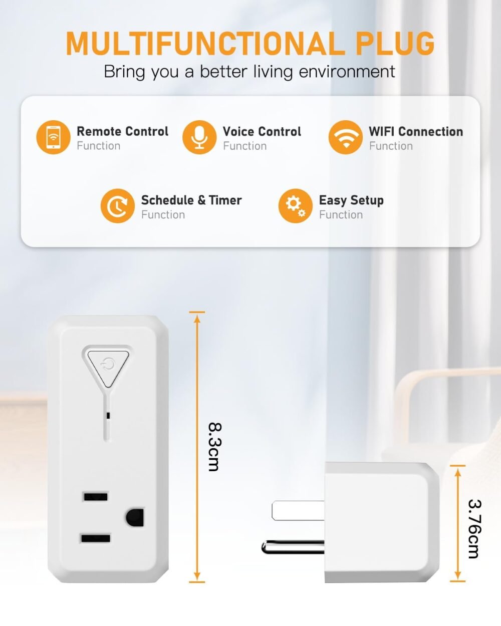 GreenSun Matter Smart Plug Outlet, Smart Socket with Alexa Google Home Remote Control, Voice Control and Timer Plug - Image 5