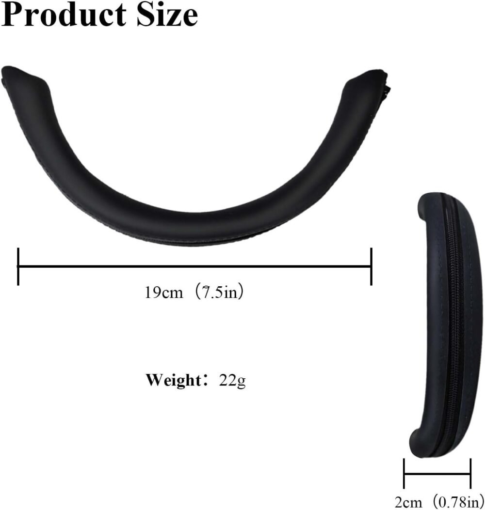 Adhiper Headband Cover for Sony WH-1000XM5,Washable Silincone Headband Protectors Cover Compatible with Sony WH-1000XM5 Headphones(Black) - Image 7