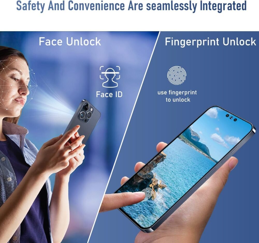 Unlocked Phone A14 PROMAX Smartphone 8GB+256GB Cell Phone 24MP+50MP Camera Pixels 6800mAh Battery for Extended Standby 6.7 inch HD Screen Mobile Phone 5G Dual SIM (Deep Blue) - Image 7