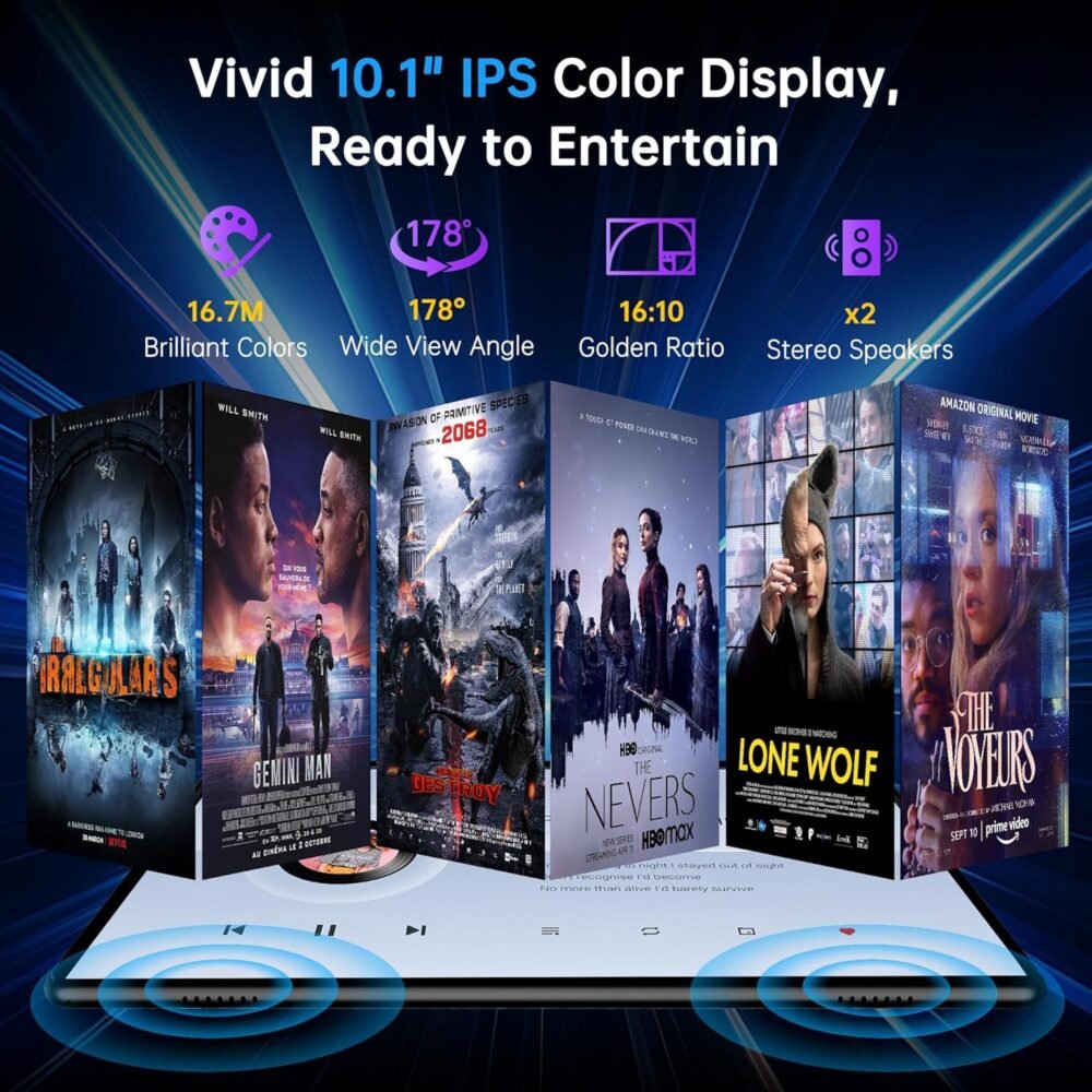 Android 14 Tablet with Sim Card Slot Unlocked Cellular Tablets 10GB+32GB with Protective Case 10 inch Tablet with GPS 2.0GHz Processor 8MP Camera and 1TB TF Expandable 2.4G/5G WiFi BT5.0 - Image 6