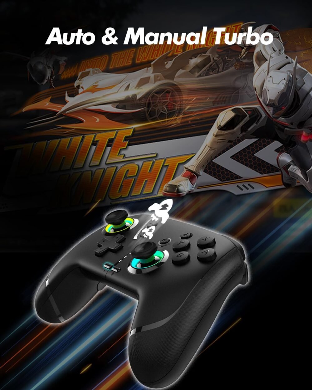 Wireless Switch Controller for Nintendo Switch/Lite/OLED, Bluetooth Game Controller for iPhone/Android/Mobile Phone/PC/Steam/Mac/iPad/TV with Macro/Vibration/Motion Control/Turbo/800mAh Battery - Image 9