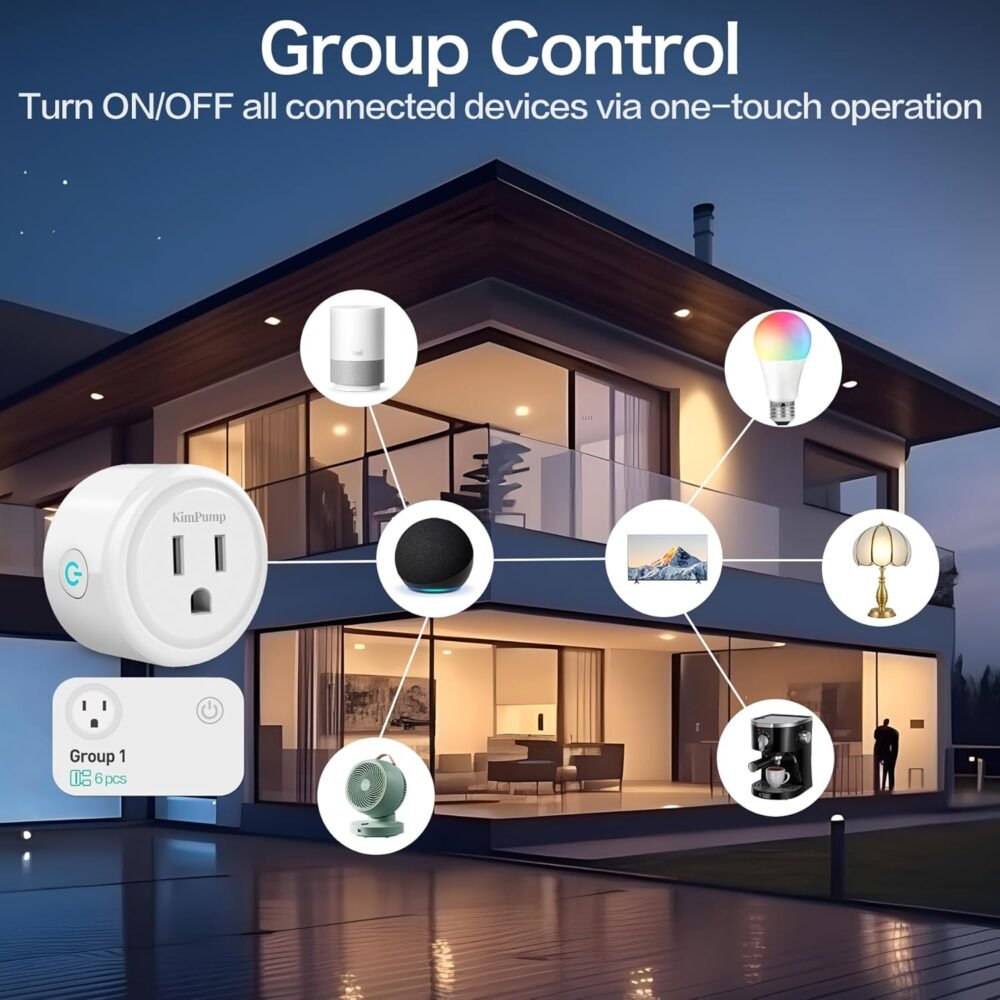 WiFi Smart Plugs, App Controlled Plug Compatible with Alexa and Google Home, Wireless Outlet Plug with Timer & Schedule, 2.4GHz Wi-Fi Only Smart Socket Outlet FCC Listed for Home - Image 6