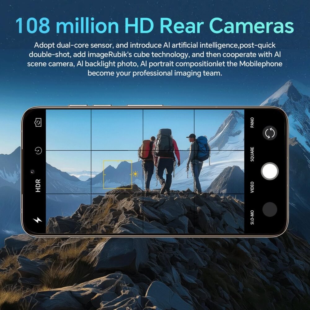 Unlocked Cell Phones A16Pro MAX Smartphone,12+512GB Android 14, 48MP+108MP Camera Android Phone, 6800mAh Battery, 6.7" HD Screen, Android 14.0,Face ID/Fingerprint Lock/Dual SIM/GPS/5G(Blue) - Image 6