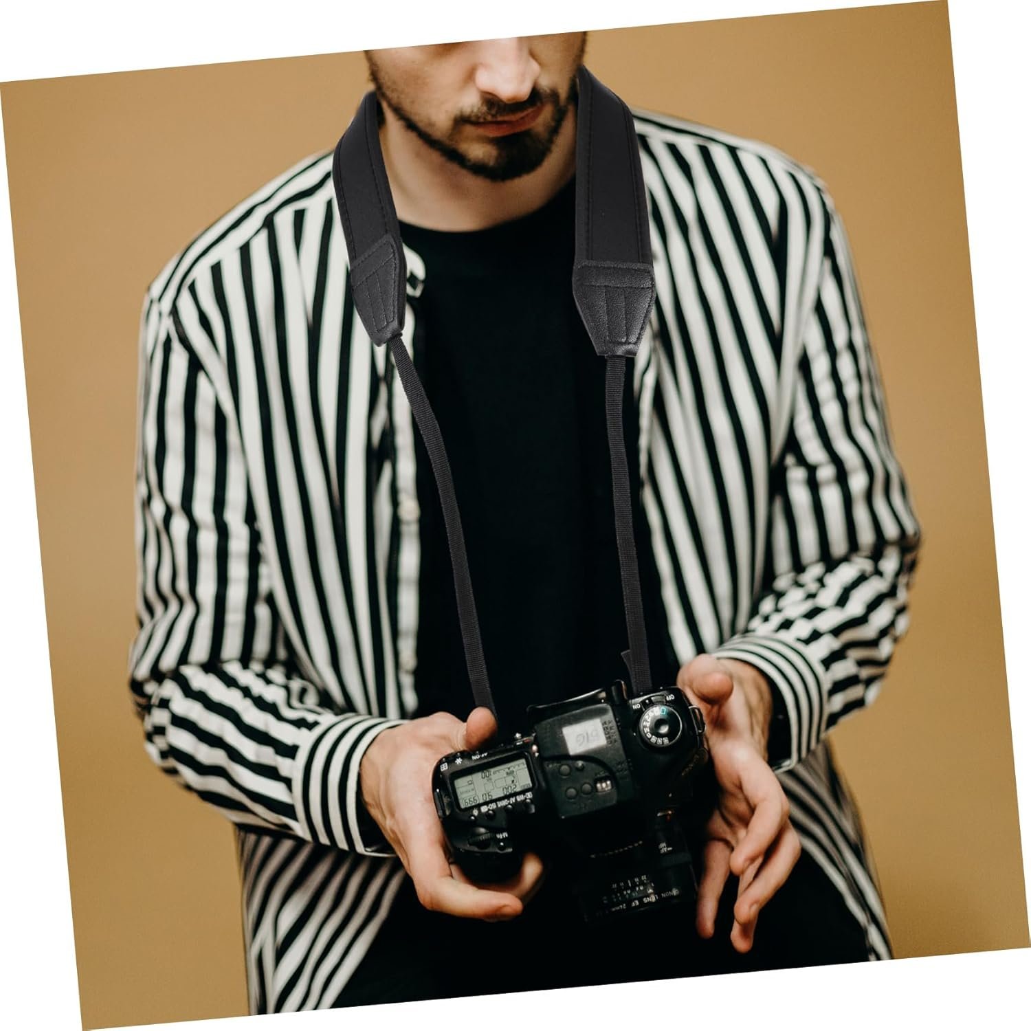 Angoily Elastic and Comfortable Camera Straps Set 2 Pcs Lanyard Shoulder Neck and Hand Grip Straps for Long-term Use - Image 7