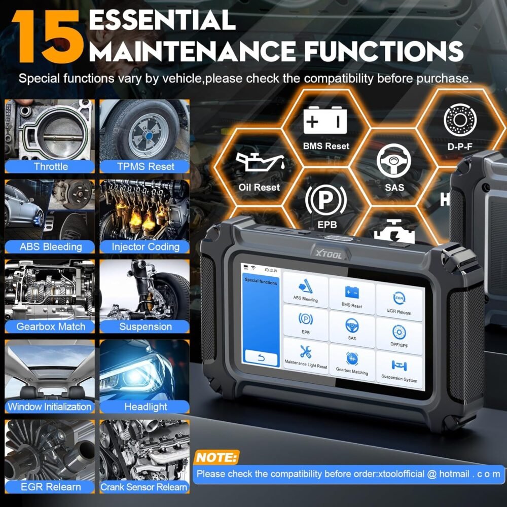 XTOOL D5S OBD2 Scanner - 2025 Code Reader for Cars & Trucks with 15 Reset Functions, Crank Sensor Relearn, FCA AutoAuth, CAN FD for GM, Engine ABS SRS Transmission Car Diagnostic Tool - Image 4