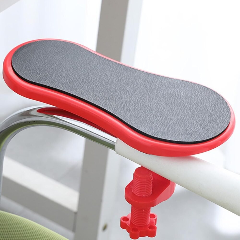 Ergonomic Arm Rest for Desk, Ideal for Office and Home Workstations, Comfortable Elbow Rest for Computer Desk (Red) - Image 7