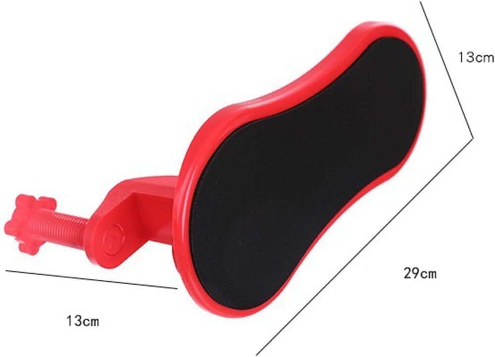 Ergonomic Arm Rest for Desk, Ideal for Office and Home Workstations, Comfortable Elbow Rest for Computer Desk (Red) - Image 8