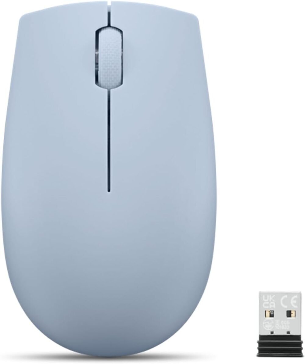 Lenovo 300 Wireless Mouse – Computer Mouse for PC, Laptop with Windows – Ambidextrous Design – 2.4 GHz Nano USB Receiver – 12 Month Battery Life - Image 3