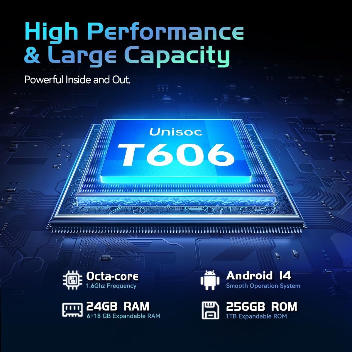 OUKITEL RT9 Rugged Tablet 10 inch Tablet Android - 24GB RAM 256GB ROM 1TB Expandable Storage, 11000mAh,16MP+16MP Camera, 4G Dual SIM Phablet Compatible with T-Mobile Tablet Computer Waterproof - Image 7