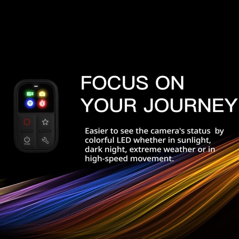 Andoer Wireless Smart Remote Control for GoPro Hero 13/12/11/10/9/8/Max LED Colorful Screen Built-in Battery 50M Control Distance with Wrist Strap USB Charging Cable - Image 3
