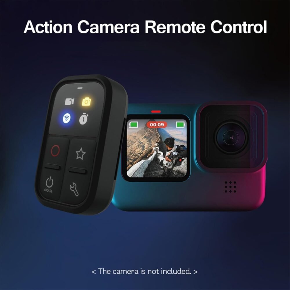 Andoer Wireless Smart Remote Control for GoPro Hero 13/12/11/10/9/8/Max LED Colorful Screen Built-in Battery 50M Control Distance with Wrist Strap USB Charging Cable - Image 7