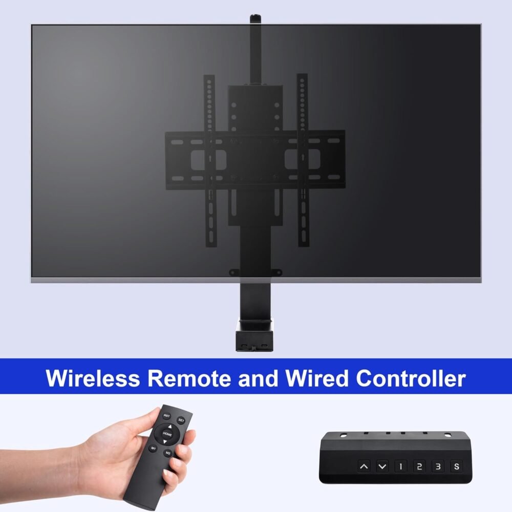 Fromann Motorized TV Lift Mount for 32-55 Inch with Remote Control Stroke Length 29.9 Inches Height Adjustable 24.4-54.3 Inch,Load Capacity 132Lbs - Image 6