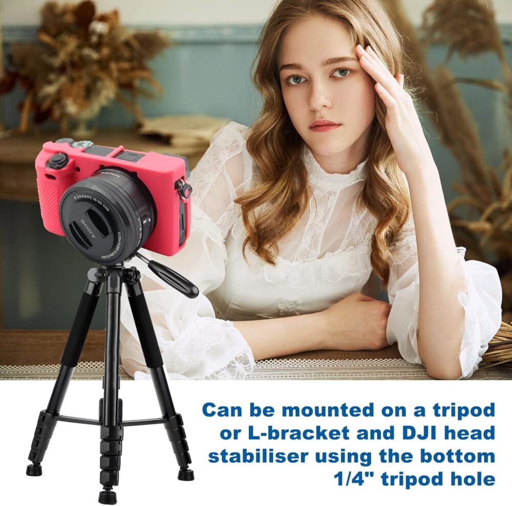 Easy Hood Case for Sony Alpha A6100 A6300 A6400 ILCE-6100 ILCE-6300 ILCE-6400 Digital Camera, Anti-Scratch Soft Silicone Housing Protective Cover Protector Skin (Rose) - Image 7
