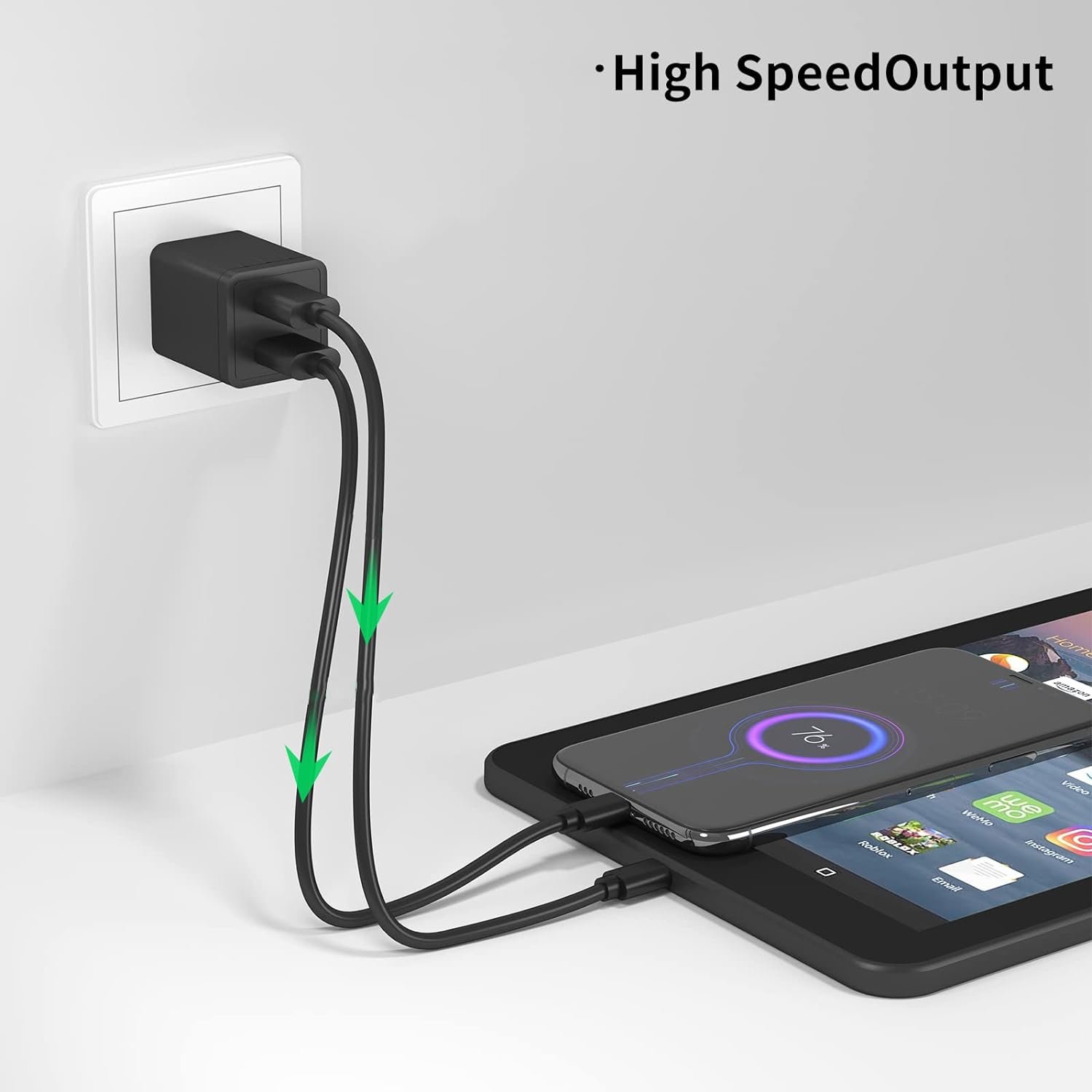 Kids Tablet Charger with 6.6Ft Micro and Type C Cord Compatible for Fire HD 7 8 10 Kids Edition,Kids Pro and Kindle Kids Edition(2014-2024) - Image 6