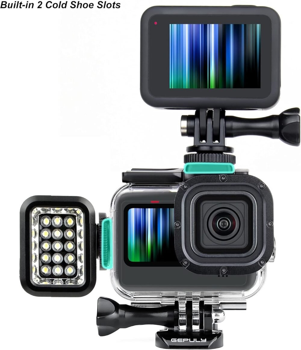 Waterproof Case with Dive Filters for GoPro Hero 13 12 11 10 9 Black, 60M Underwater Protective Dive Housing Case with Red, Snorkel, Magenta, 5X Close-up Macro Filters - Image 4