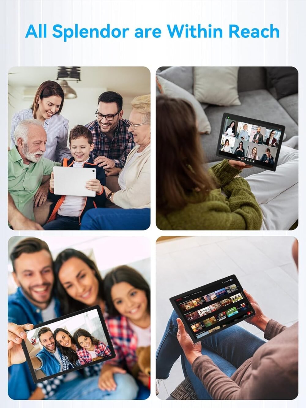 Android Tablet With Octa-Core Processor, 10 Inch HD LCD Touch Screen, 8GB RAM 64GB ROM 1T Expand, Wi-Fi 6, BT 5.3, Dual Camera, Long Life Battery, Google Tablet 2024 - Image 10