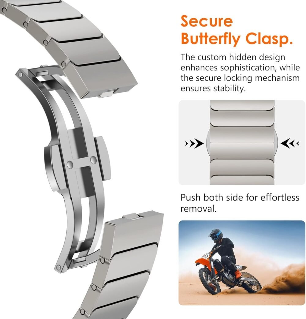 NewWays Link Bracelet Compatible with Apple Watch Band - Image 4