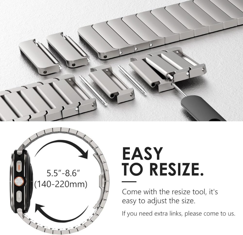 NewWays Link Bracelet Compatible with Apple Watch Band - Image 6