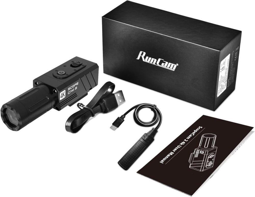 RunCam ScopeCam2 4K Airsoft Camera WiFi Waterproof 4xDigital Zoom HD Mini Video Camera for Airsoft Paintball Hunting Tactical Training with Recording Switch Cable - Image 7