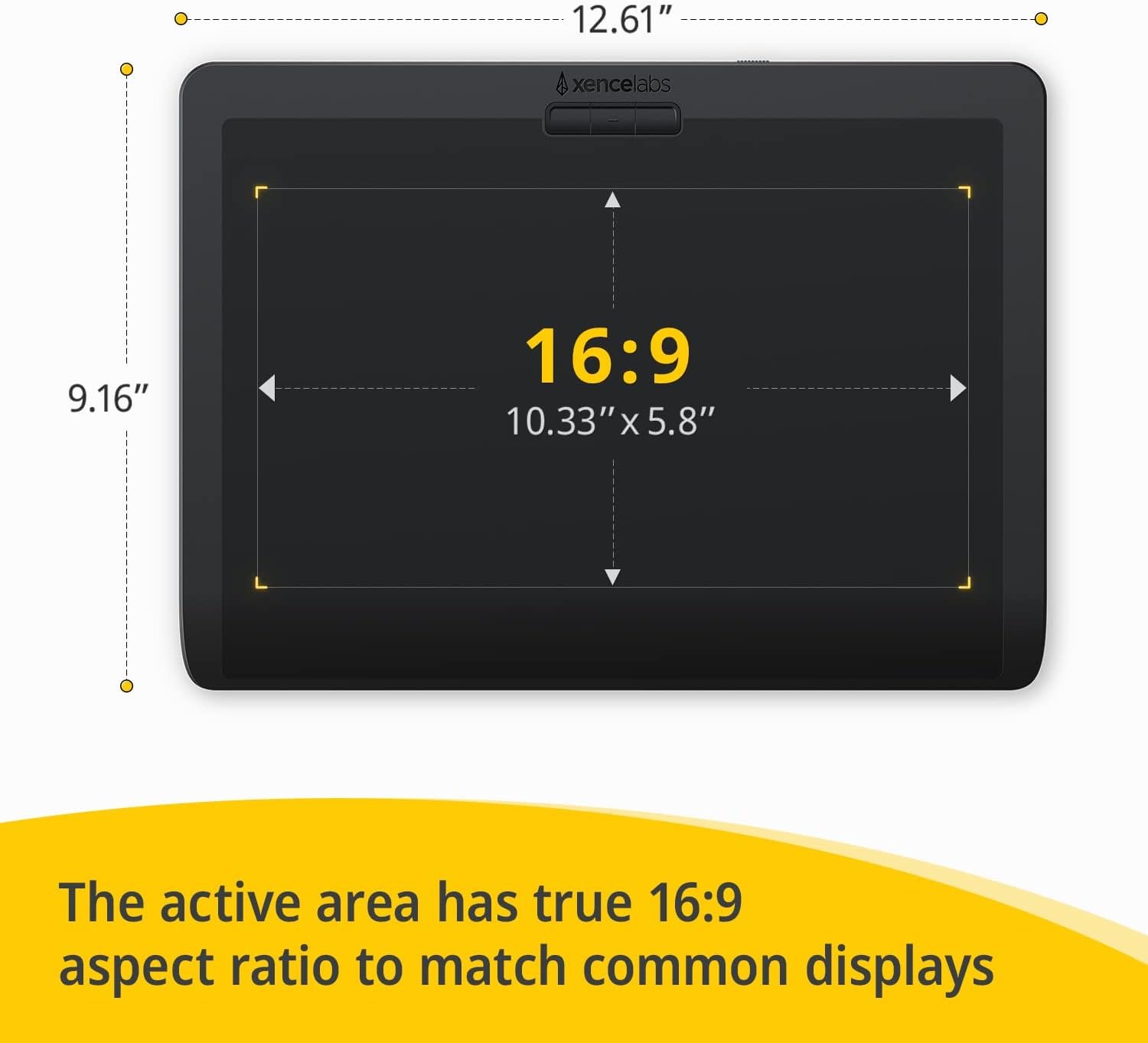 XENCELABS Drawing Tablet Bundle, Computer Graphic Tablets with 40 Customizable Quick Keys, 12" 8mm Ultrathin Pen Tablet with 2 Battery-Free Stylus, 8192 Levels Pressure for Win/Mac/Linux, Black - Image 3