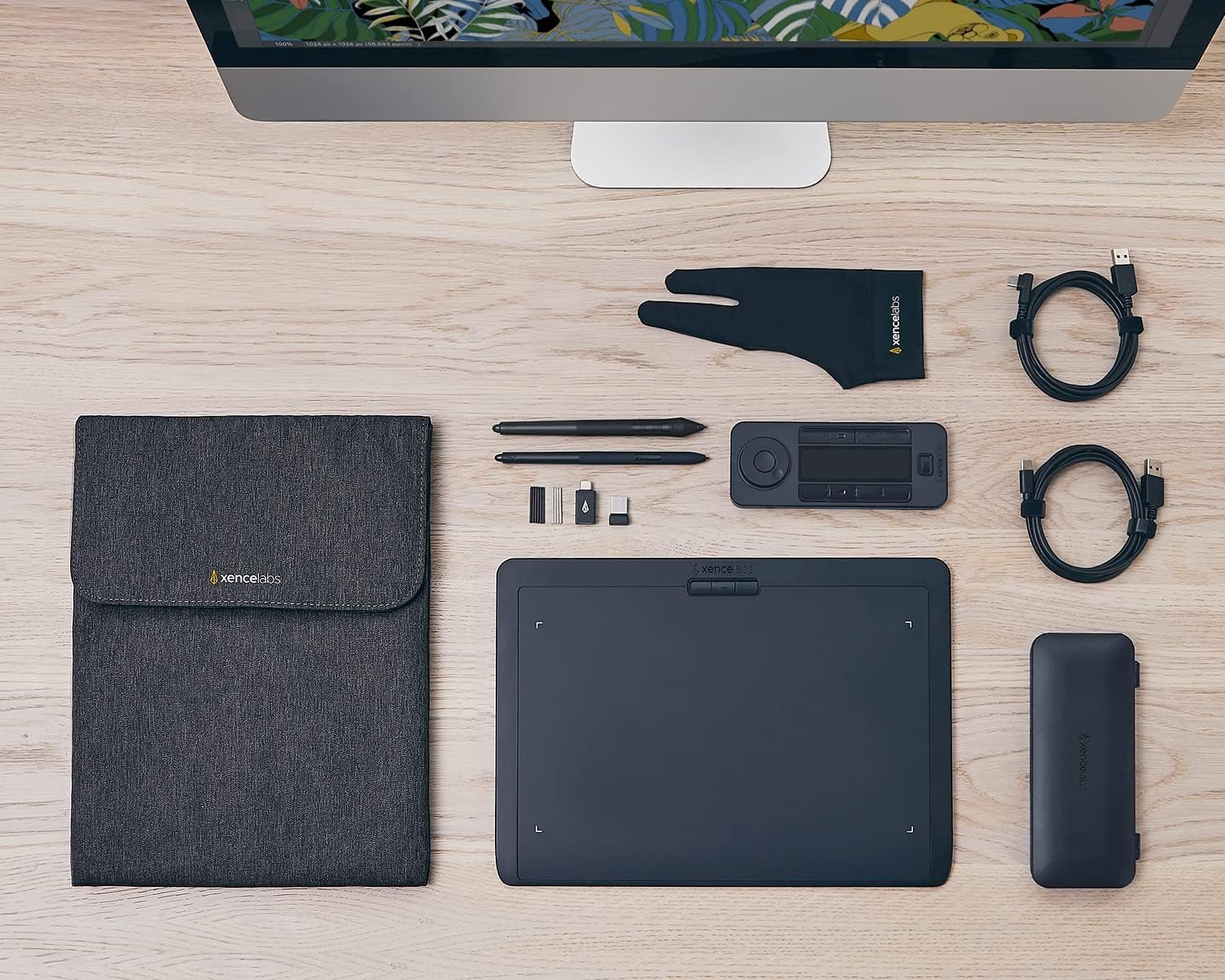 XENCELABS Drawing Tablet Bundle, Computer Graphic Tablets with 40 Customizable Quick Keys, 12" 8mm Ultrathin Pen Tablet with 2 Battery-Free Stylus, 8192 Levels Pressure for Win/Mac/Linux, Black - Image 8