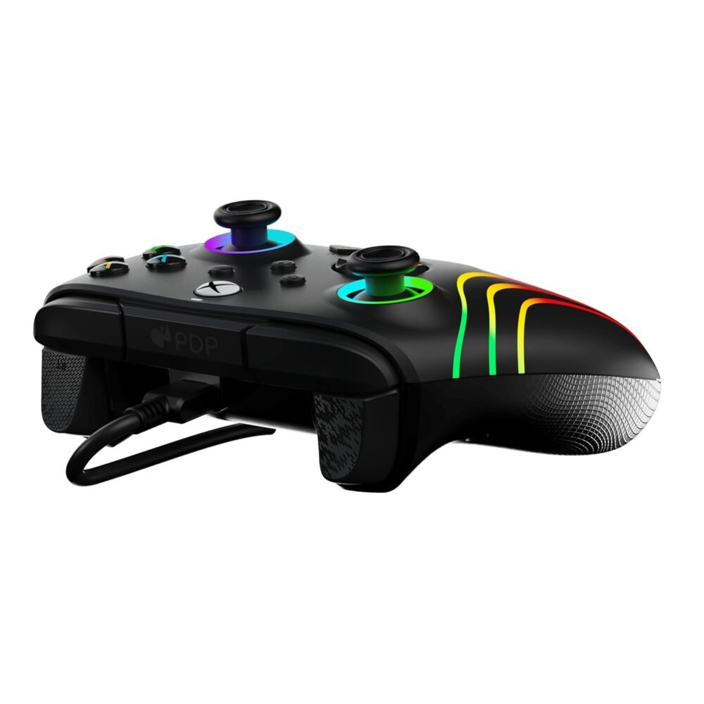 PDP Gaming Afterglow Wave Enhanced Wired Controller for Xbox Series X|S, Xbox One, Windows 10/11 PC, Advanced Programmable Gamepad, Customizable Lighting, Licensed by Microsoft, Companion App: Black - Image 10