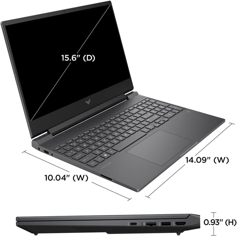 HP Victus 15.6" 144Hz FHD Gaming Laptop,AMD Ryzen 5 7535HS,16GB DDR5 RAM,512GB SSD,AMD Radeon RX 6550M,Beats RTX 2050,Backlit Keyboard,Windows11 Pro, Mica Silver - Image 5